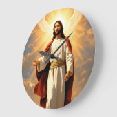 "Hemelse uren: Jezus God gedrukte wandklok" Grote Klok (Hoek)