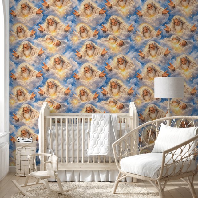 Hemelse vader goddelijke behang, God in Behang (Kinderen)