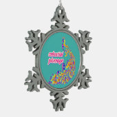 hemelse verenpracht tin sneeuwvlok ornament (Links)