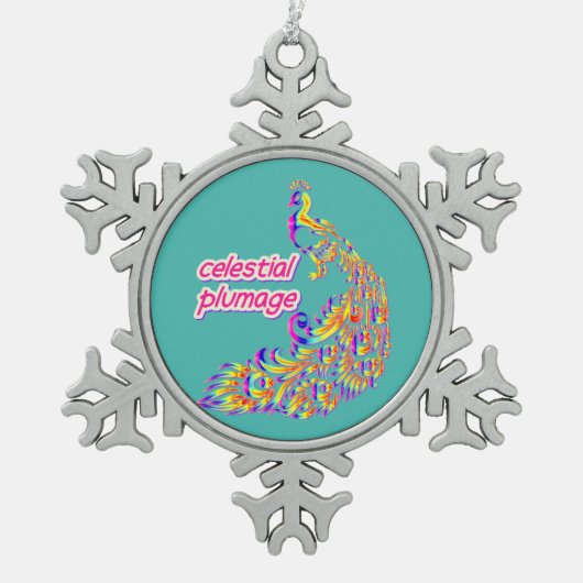 hemelse verenpracht tin sneeuwvlok ornament (Voorkant)