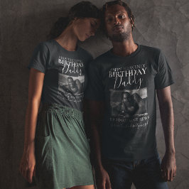Hemelse Verjaardag Papa | Foto-herdenkings T-Shirt