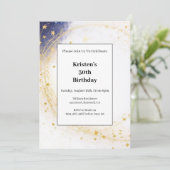 Hemelse Verjaardag Uitnodiging (Staand voorkant)