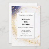 Hemelse Verjaardag Uitnodiging (Voorkant / Achterkant)