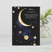 Hemelse Verjaardag Uitnodiging (Staand voorkant)