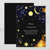 Hemelse Verjaardag Uitnodiging (Voorkant / Achterkant)