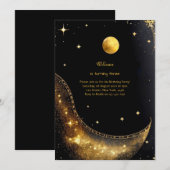 Hemelse Verjaardag Uitnodiging (Voorkant / Achterkant)