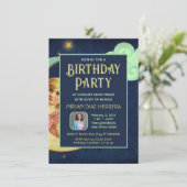 Hemelse Verjaardagsdiner Feestuitnodiging Kaart (Staand voorkant)