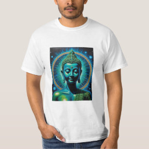Hemelse Verlichte Boeddha Glow Art T-Shirt