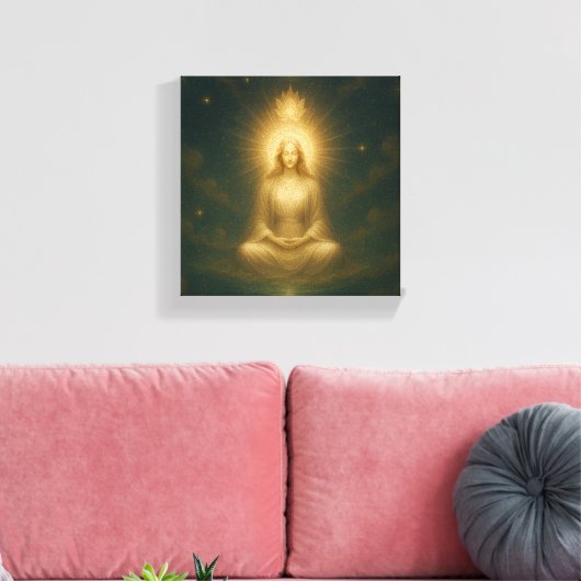 Hemelse Verlichtingsmuurkunst Canvas Afdruk (Insitu (Woonkamer))
