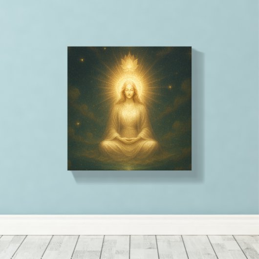 Hemelse Verlichtingsmuurkunst Canvas Afdruk (Insitu (Houten vloer))
