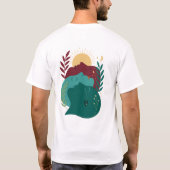 Hemelse Verwantschap Abstracte Gezichten, Boho Zon T-shirt (Achterkant)