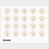 Hemelse Verzonden Engel Baby Borrel Ronde Sticker (Vel)
