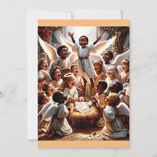 "Hemelse Viering: Een Managersscène van de Vreugde Feestdagenkaart (Voorkant)