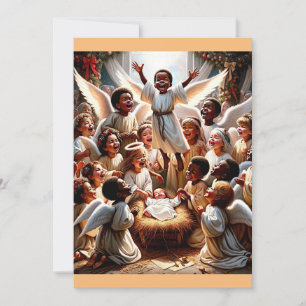 "Hemelse Viering: Een Managersscène van de Vreugde Feestdagenkaart