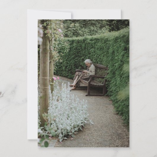 Hemelse viering van het leven - fotomemoriaal  kaart (Achterkant)