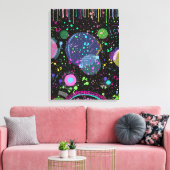 Hemelse Vieringen: Maximalistische Abstracte Kunst Canvas Afdruk (Insitu (Woonkamer))