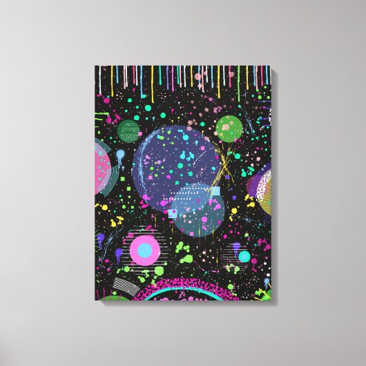 Hemelse Vieringen: Maximalistische Abstracte Kunst Canvas Afdruk (Voorkant)