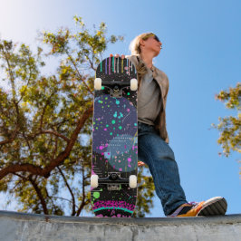 Hemelse Vieringen: Maximalistische Abstracte Kunst Persoonlijk Skateboard