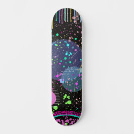 Hemelse Vieringen: Maximalistische Abstracte Kunst Persoonlijk Skateboard