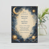 Hemelse Vintage Kosmische Botanische Kaart (Staand voorkant)