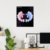 Hemelse Vissen – Astrologie Kunst Poster (Thuiskantoor)