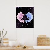 Hemelse Vissen – Astrologie Kunst Poster (Keuken)
