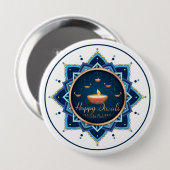 Hemelse Vlam – Diwali Mandala Gloed  Ronde Button 4,0 Cm (Voorkant /achterkant)