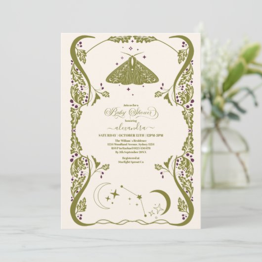  hemelse vlinder Baby shower Kaart (Staand voorkant)