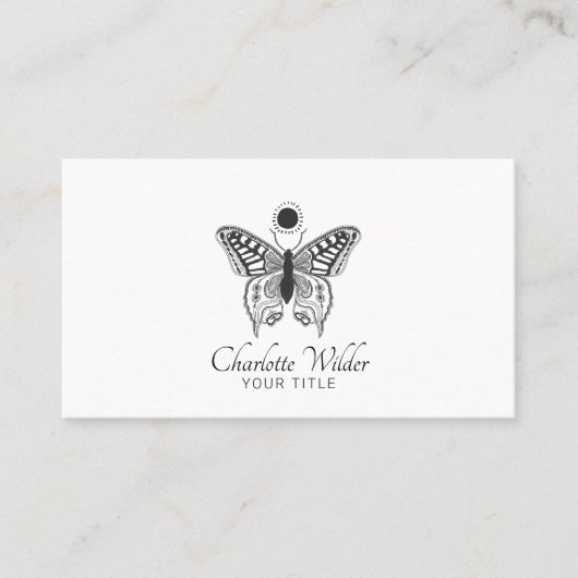 Hemelse Vlinder Logo Visitekaartje (Voorkant)