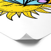 Hemelse Vlinder Zon  Poster (Hoek)