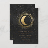 hemelse volle maan behalve de datum Uitnodiging (Voorkant / Achterkant)