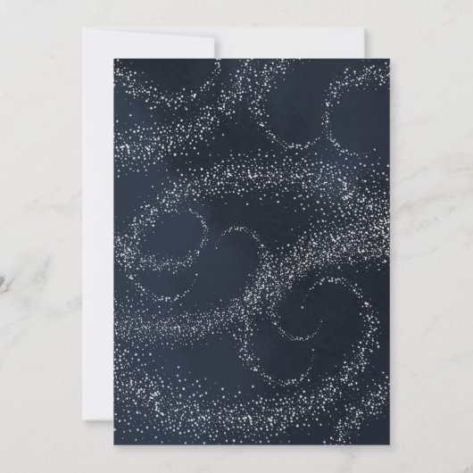 Hemelse Volle Maan en Sterren Uitnodigingen (Achterkant)