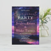 Hemelse Volle Maan Sterren Wedding Engagement Part Kaart (Staand voorkant)