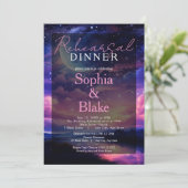 Hemelse Volle Maan Sterren Wedding Repetitie Diner Kaart (Staand voorkant)