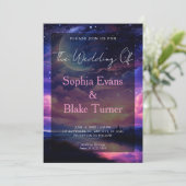 Hemelse Volle Maan Sterren Wolken Mystieke Huwelij Kaart (Staand voorkant)