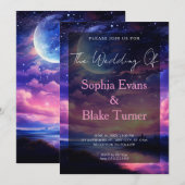 Hemelse Volle Maan Sterren Wolken Mystieke Huwelij Kaart (Voorkant / Achterkant)