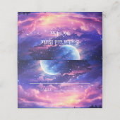 Hemelse Volle Maan Trouwen Gevouwen Plaats Kaart Plaatskaartje (Buitenkant ongevouwen)