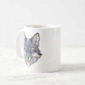 Hemelse Vos Mok Goud & Blauw Luxe Lijn Kunst (Voorkant links)