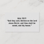 Hemelse vraag Bijbelvers Christelijk Visitekaartje (Achterkant)