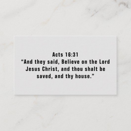 Hemelse vraag Bijbelvers Christelijk Visitekaartje (Achterkant)