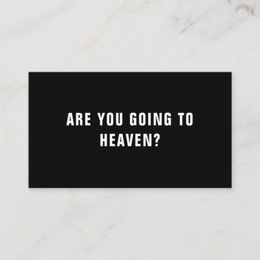 Hemelse vraag Bijbelvers Christelijk Visitekaartje (Voorkant)