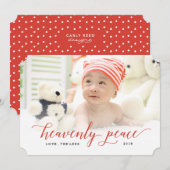 Hemelse Vrede Kerstvakantie Fotokaart Feestdagenkaart (Voorkant / Achterkant)