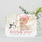 Hemelse Vrede Kerstvakantie Fotokaart Feestdagenkaart (Staand voorkant)
