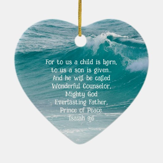 Hemelse Vrede Schrift Kerst Ornament (Achterkant)