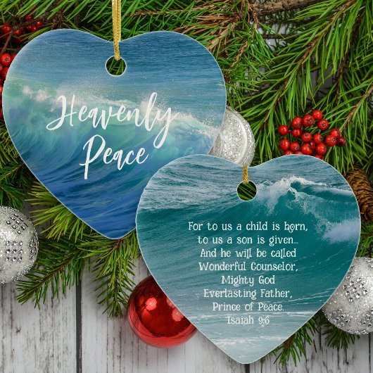 Hemelse Vrede Schrift Kerst Ornament