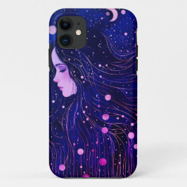 Hemelse Vrouw Godin Moon Stars Sky Case-Mate iPhone Case