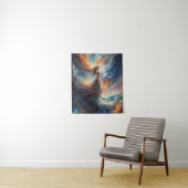 Hemelse vrouw in vurige kosmos kunst wandkleed (In situ)