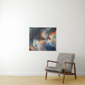 Hemelse vrouw in vurige kosmos kunst wandkleed (In Situ (horizontaal))