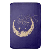 Hemelse vrouw maan & sterren, boho, elegant goud badmat (Voorkant Verticaal)