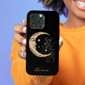 Hemelse vrouw maan & sterren, boho, elegant goud Case-Mate iPhone case